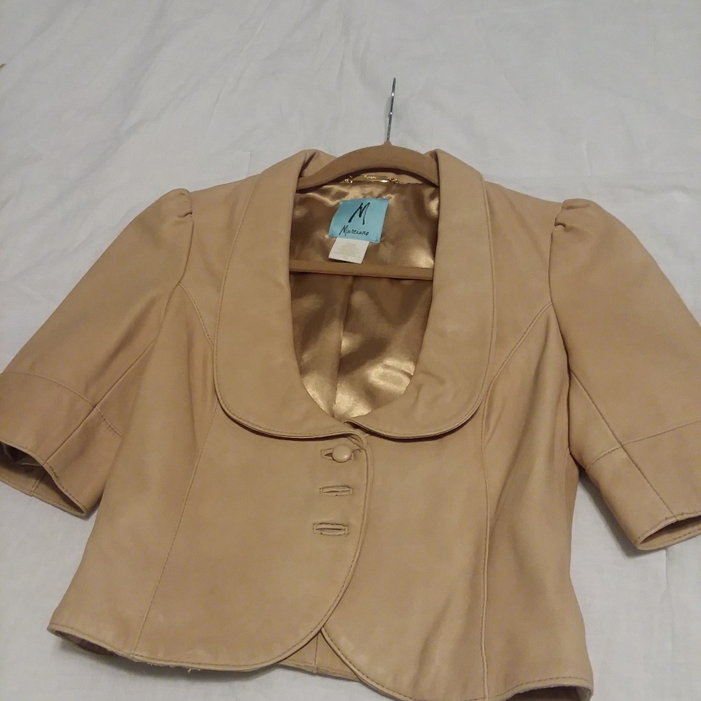 Marciano cropped leather jacket